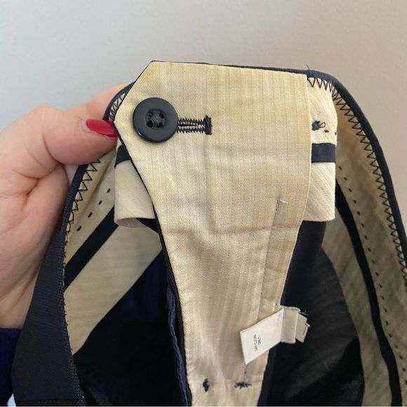 Banana Republic Pants Martin Fit Navy Blue Business Casual Neutral Wool - Picture 8 of 9